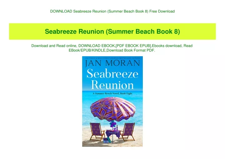 download seabreeze reunion summer beach book