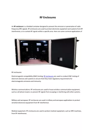 rf enclosures