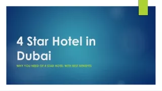 4 Star Hotel in Dubai