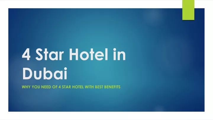 4 star hotel in dubai