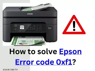 How to solve Epson Error code 0xf1