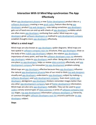 interaction with ui mind map synchronizes
