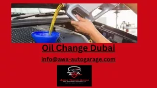 Oil Change Dubai