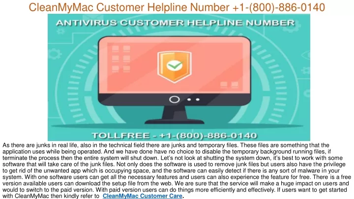 cleanmymac customer helpline number 1 800 886 0140