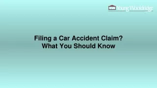 Filing a Car Accident Claim What You Should Know