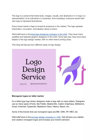 Custom logo designing company in the USA