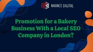 promotion for a bakery business with a local seo company in london