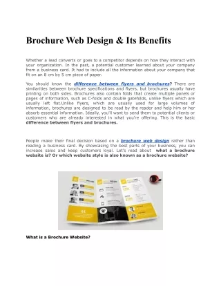 Brochure Web Design & Its Benefits (1)
