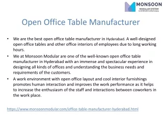 open office table manufacturer