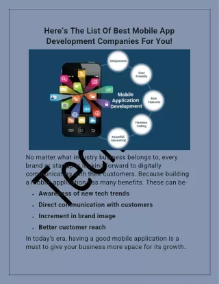 here s the list of best mobile app development