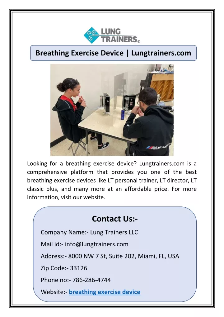 breathing exercise device lungtrainers com