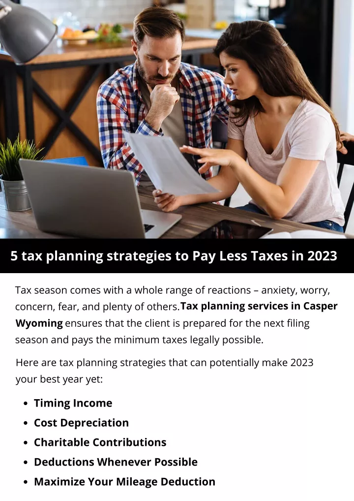 5 tax planning strategies to pay less taxes