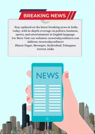 Breaking news in India today in English