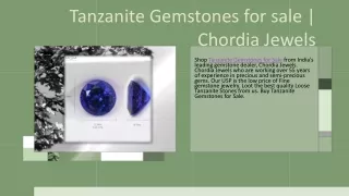 Tanzanite Gemstones for Sale