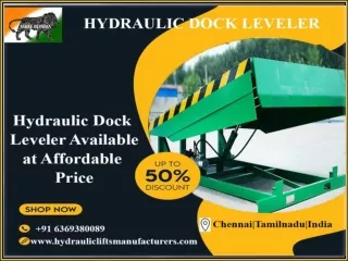 Hydraulic Dock Leveler-Chennai,Tamil Nadu,India,Coimbatore,Tirupati,Nellore,Trichy,Salem,Madurai,Bangalore,Karnataka,Ero