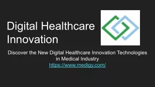 Digital Healthcare Innovation - Offerings