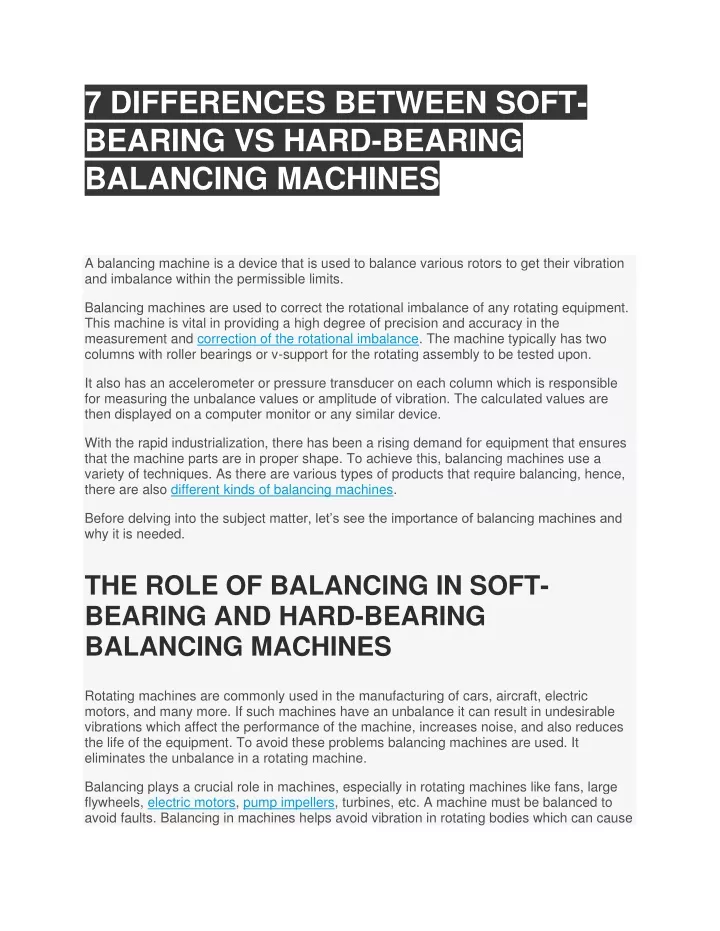 7 differences between soft bearing vs hard