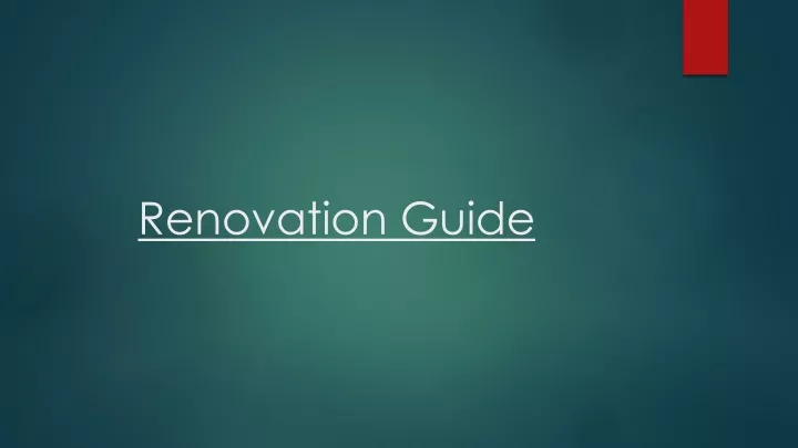 renovation guide