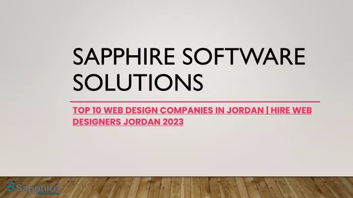 sapphire software solutions