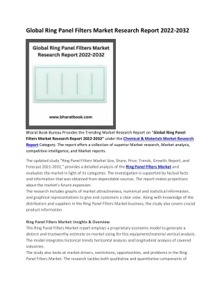 global ring panel filters market research report