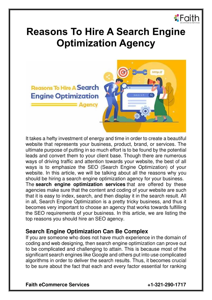 reasons to hire a search engine optimization