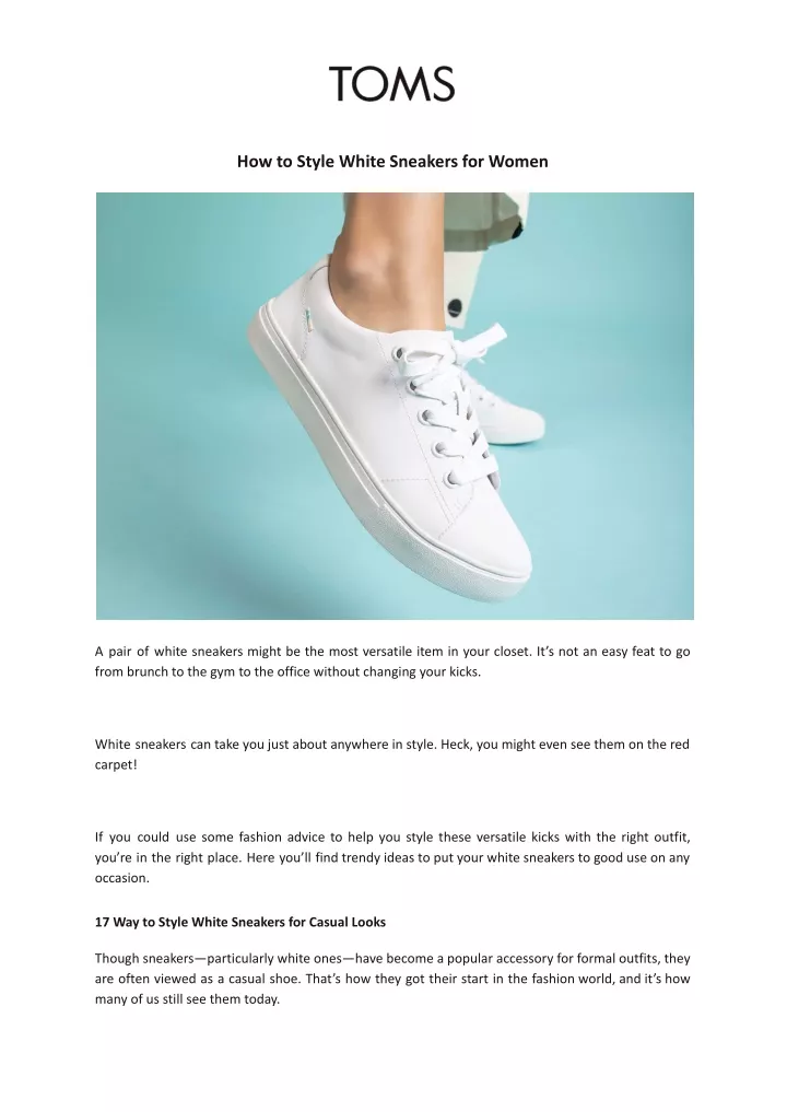 how to style white sneakers for women