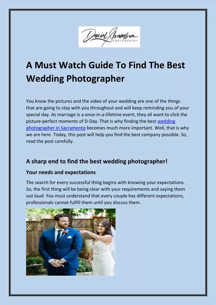 a must watch guide to find the best wedding