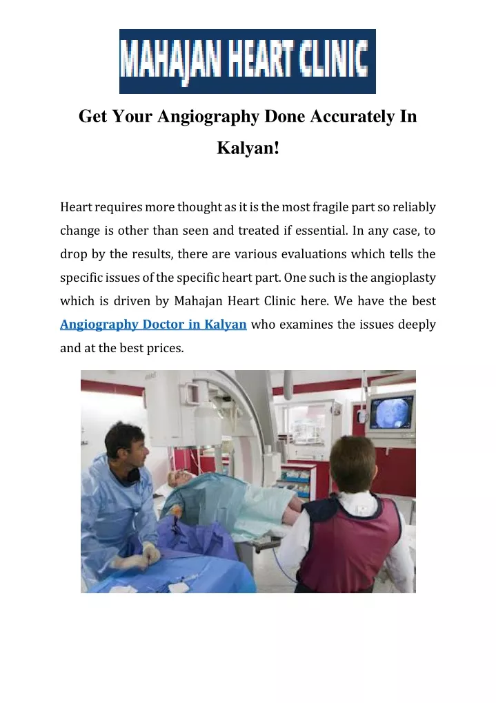 get your angiography done accurately in