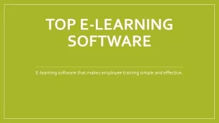 Top E-Learning software