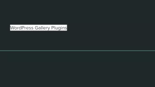 wordpress gallery plugins