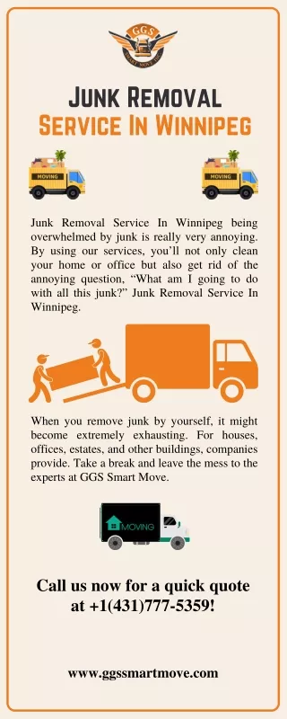 Junk Removal Service In Winnipeg - GGS Smart Move Inc
