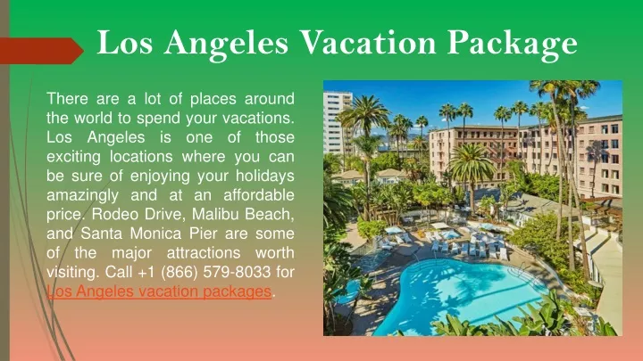 los angeles vacation package