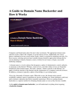 a guide to domain name backorder and how it works