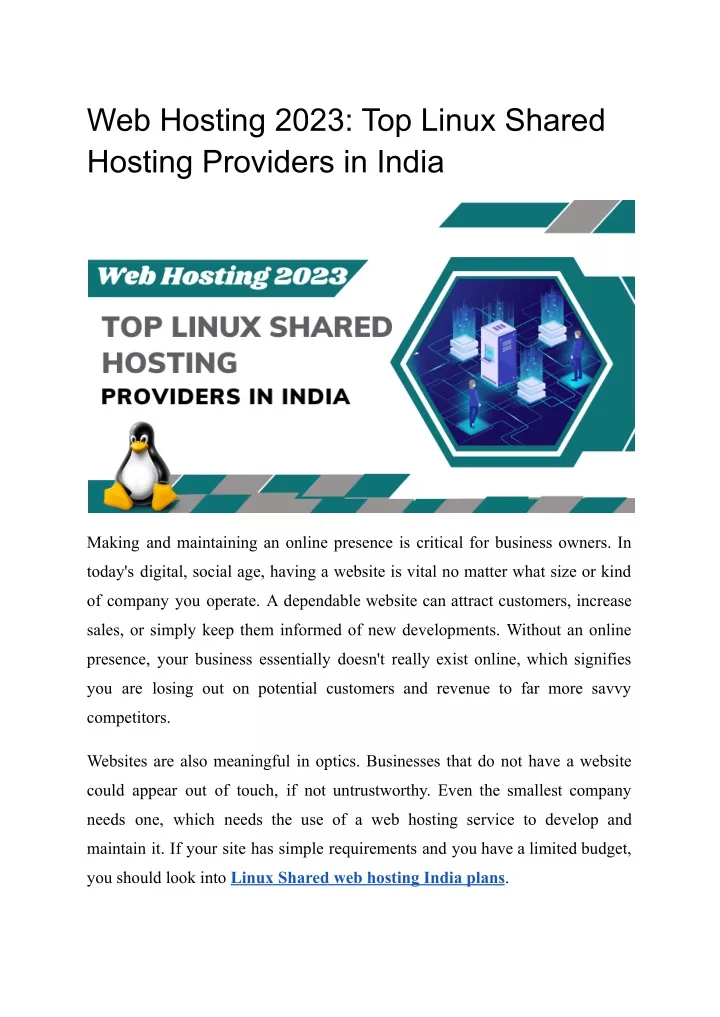 web hosting 2023 top linux shared hosting