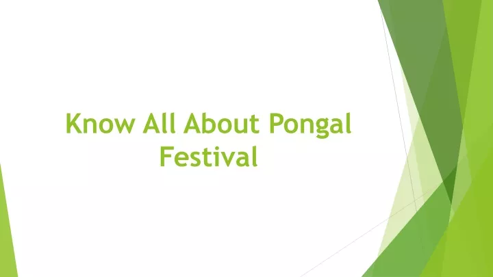 know all about pongal festival