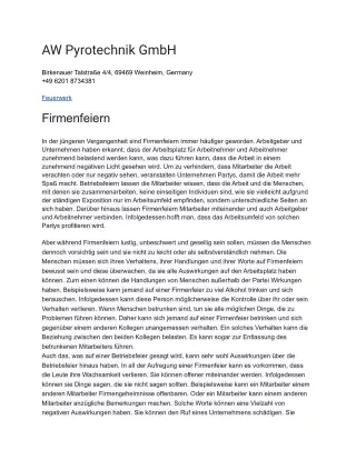 aw pyrotechnik gmbh