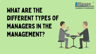 What are the different types of managers in the management