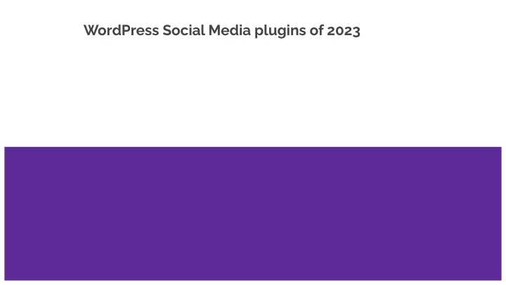 wordpress social media plugins of 2023