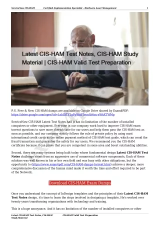 Latest CIS-HAM Test Notes, CIS-HAM Study Material | CIS-HAM Valid Test Preparation
