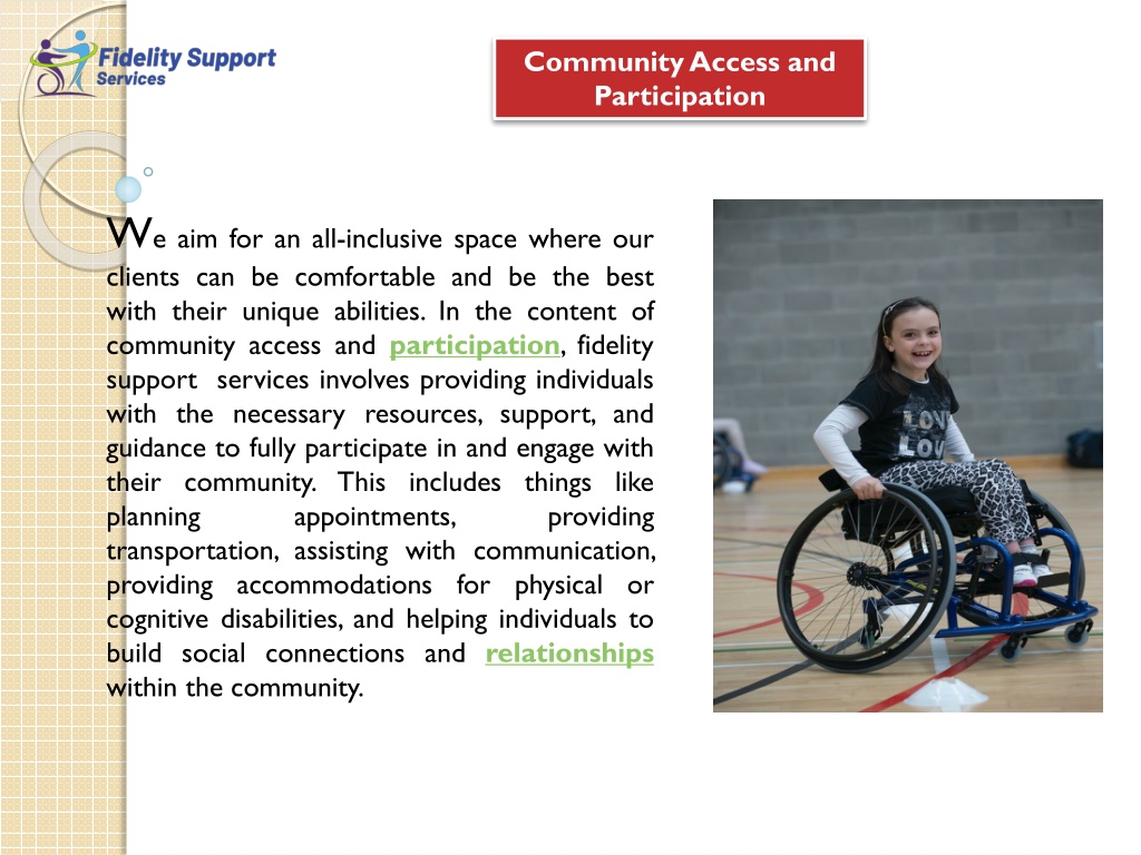 PPT - Community Access and Participation PowerPoint Presentation, free ...