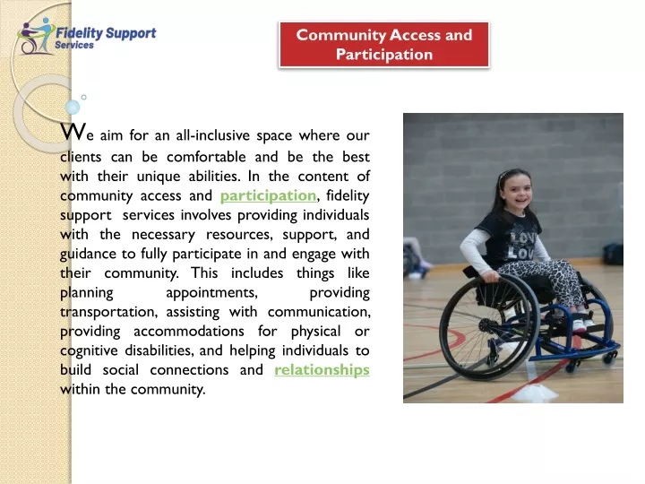 community access and participation