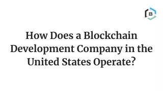 how does a blockchain development company