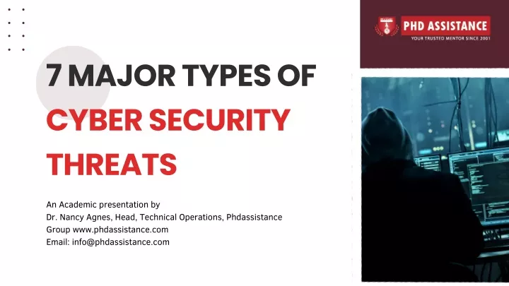 7 major types of cyber security threats
