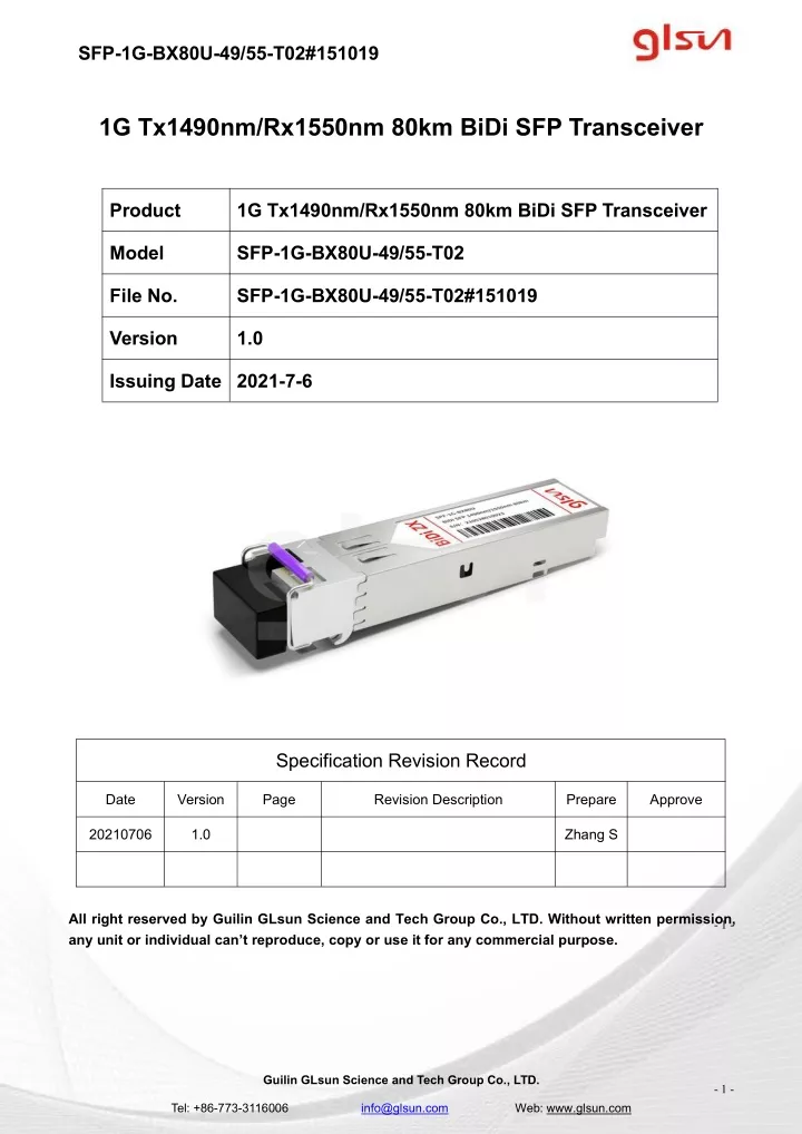 sfp 1g bx80u 49 55 t02 151019