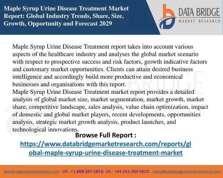 maple syrup urine disease treatment market report
