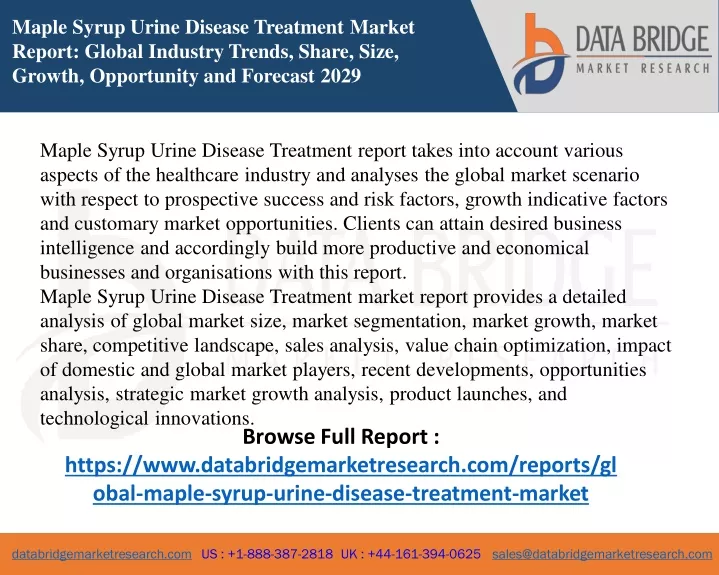 maple syrup urine disease treatment market report
