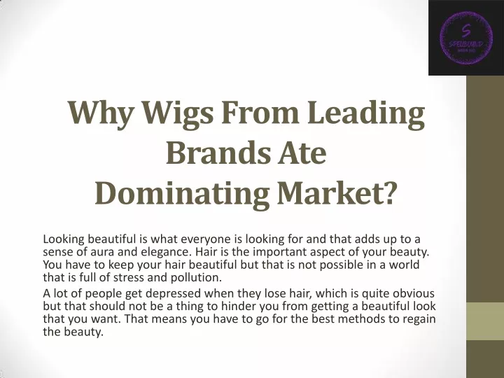 why wigs from leading brands ate dominating market
