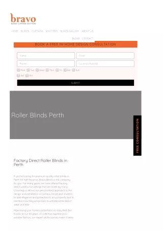 Roller Blinds Perth