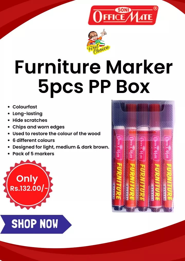 furniture marker 5pcs pp box