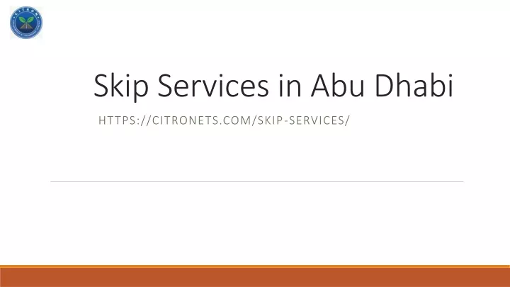 skip services in abu dhabi